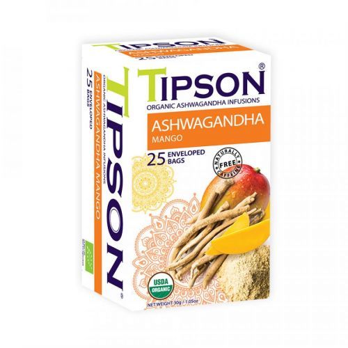 TIPSON Ashwagandha mango bylinný čaj 25 sáčků BIO