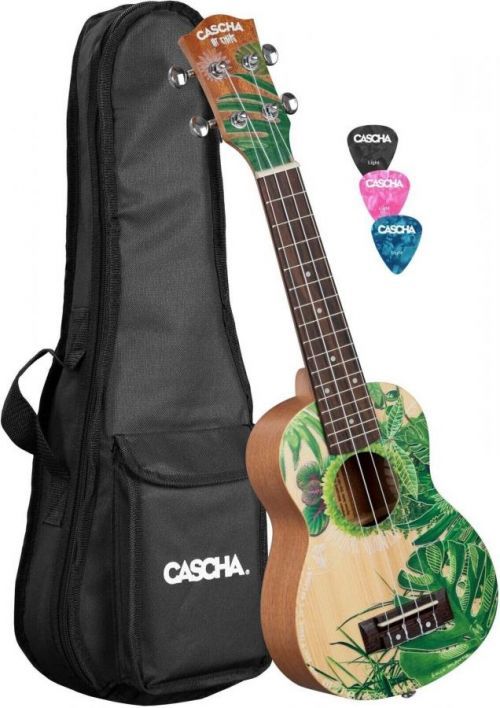 Cascha HH 2602 Art Series Sopránové ukulele Leafy