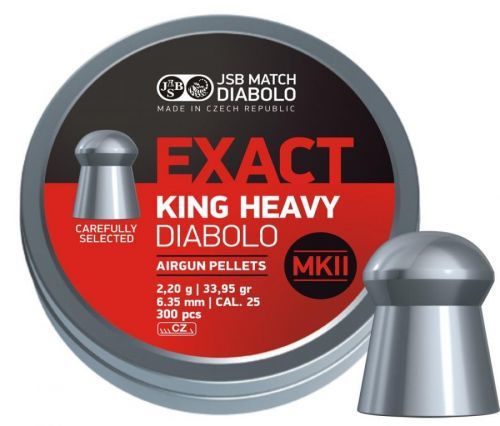 Diabolky Exact King Heavy MKII 6.35 mm JSB® / 150 ks (Barva: Vícebarevná)