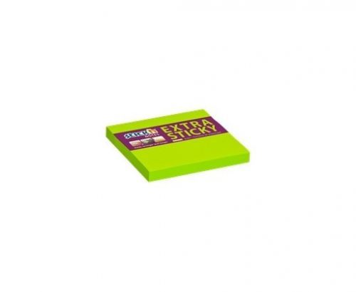 Samolepicí bločky Stick'n by Hopax Extra Sticky - 76 x 76 mm / 90 lístků / neon zelená
