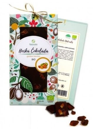 BIO Hořká čokoláda Naturalis s golden berries 80g