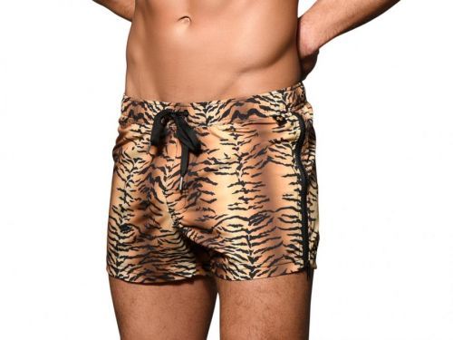 Andrew Christian šortkové plavky Tiger 7827 Barva: Hnědá, Velikost: L