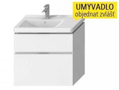 Skříňka pod umyvadlo 75 cm Jika CUBITO-N, 2 zásuvky, výřez vlevo, bílá / H40J4254045001