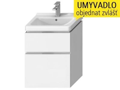 Skříňka pod umyvadlo 60 cm Jika CUBITO-N, 2 zásuvky, bílá / H40J4234025001