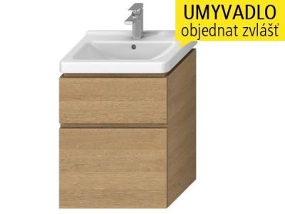 Skříňka pod umyvadlo 60 cm Jika CUBITO-N, 2 zásuvky, dub / H40J4234025191