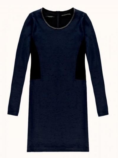 Maison Scotch Fitted dress in structured stretch quality Night melange 3