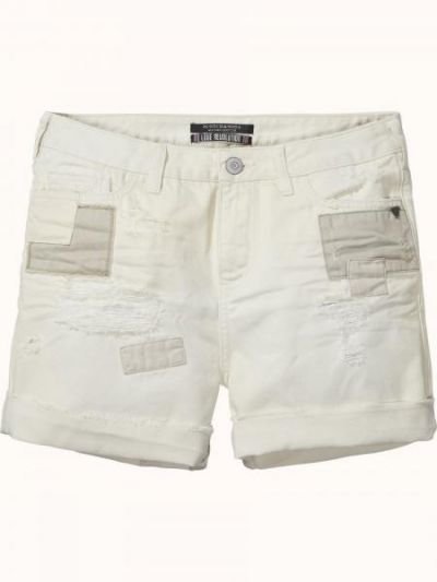 Maison Scotch Medium length boyfriend fit shorts Vintage white 26
