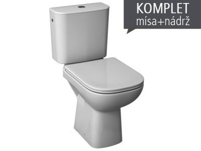 Kombi klozet Jika OLYMP DEEP hl.splachování, svislý odpad, Dual Flush, boční napouštení, bílá / H8266170002881