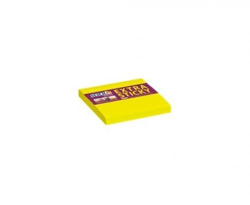Samolepicí bločky Stick'n by Hopax Extra Sticky - 76 x 76 mm / 90 lístků / neon žlutá