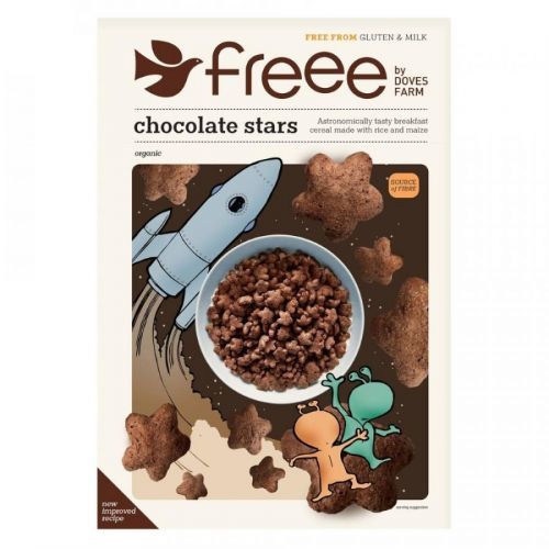 DOVES FARM-FREEE Čokoládové hvězdičky bez lepku 300 g BIO