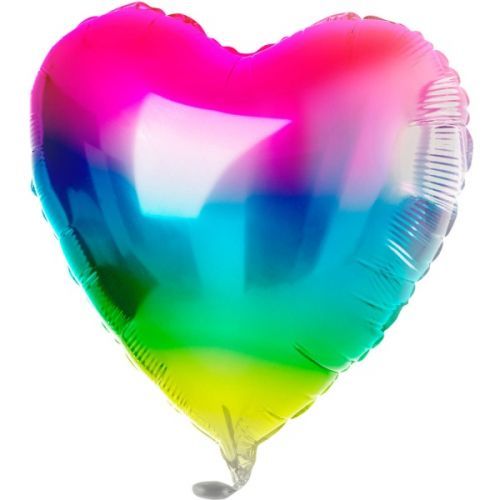 BALÓNEK fóliový Srdce Yummy Gummy Rainbow 45cm