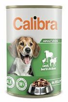 Calibra Dog  konz.jehněčí+hovězí+kuře v želé 1240g NEW