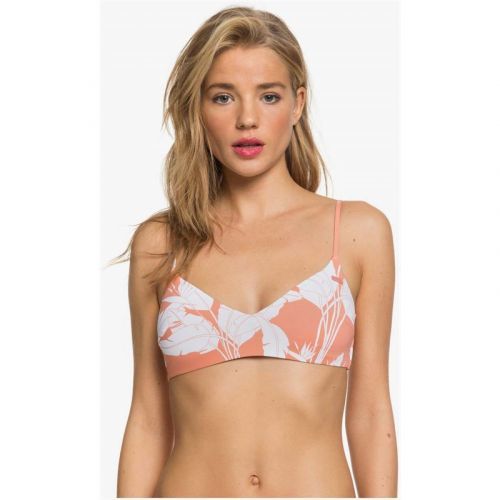 horní díl plavek ROXY - Pt Beach Classics Ath Tri Terra Cotta Flying Flowers S (MJN2)