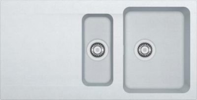 Tectonitový dřez 100 x 51 cm OID 651 Franke ORION se sifonem, bílá / 114.0288.591
