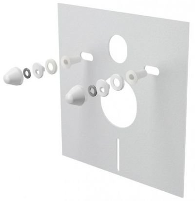 Izolační deska pro závěsné WC a bidet M930 AlcaPlast s příslušenstvím a krytkou, bílá / M930