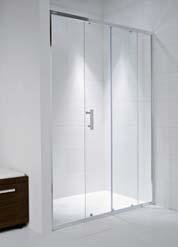 Sprchové dveře 1400 x 1950 Jika CUBITO PURE dvojdílné sklo Transparent, stříbrný profil / H2422480026681