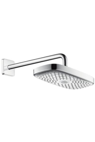 Hansgrohe RAINDANCE Horní sprcha Select E 300 2jet, sprchové rameno 390mm, bílá/chrom EcoSmart / 26609400