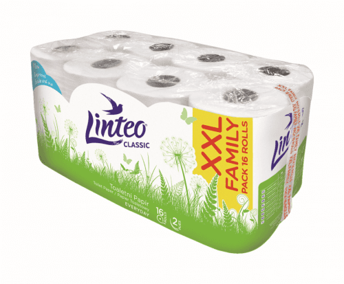 Linteo Toaletní papír 2vrstvý bílý 15 metrů 16 rolí