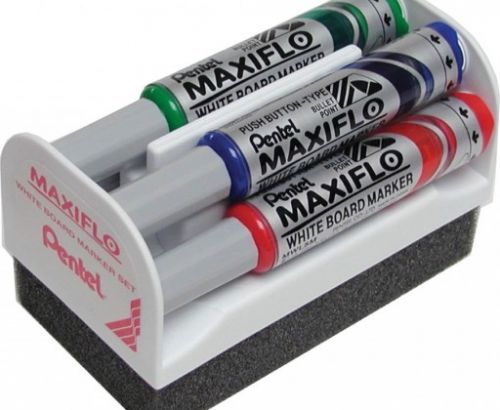 Popisovač Pentel MAXIFLO MWL5M - sada 4 ks + houbička