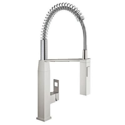 Páková dřezová baterie Grohe EUROCUBE, supersteel / 31395DC0-GR