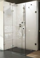 Sprchové dveře dvojdílné s pevnou stěnou BSDPS-90/90 L Ravak BRILLIANT, neobsahuje B-Set, chrom / 0UL77A00Z1