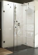 Sprchové dveře dvojdílné s pevnou stěnou BSDPS-80/80 R Ravak BRILLIANT, neobsahuje B-Set, chrom / 0UP44A00Z1