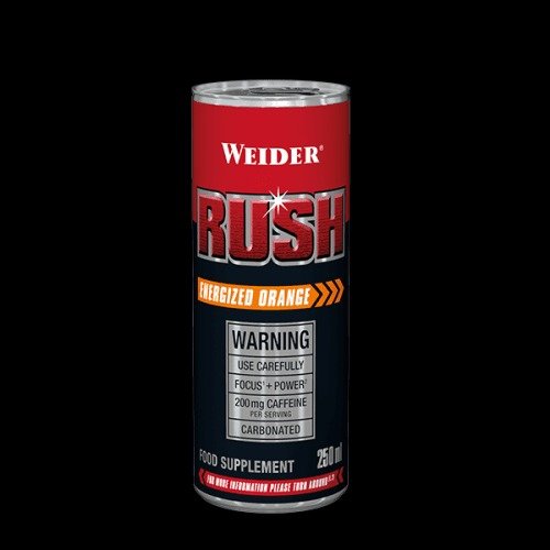 Weider RUSH RTD carbonated drink,Orange, 250 ml