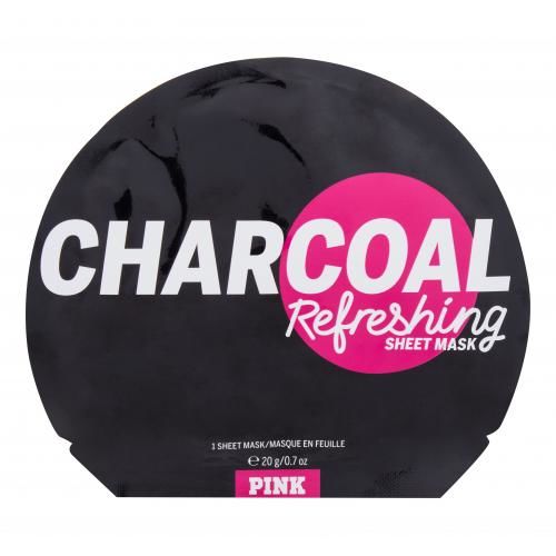 Pink Charcoal Refreshing Sheet Mask 1 ks osvěžující plátýnková maska s aktivním uhlím pro ženy