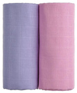 Látkové TETRA osušky 100 x 90, sada 2 ks, růžová + fialová