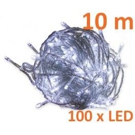 Vánoční LED osvětlení 10 m - studená bílá 100 LED