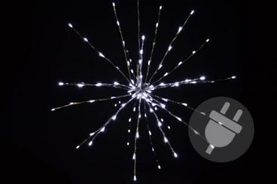 Vánoční osvětlení - meteorický déšť - studená bílá, 120 LED, 60 cm