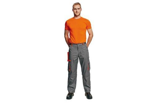 DESMAN kalhoty do pasu šedá/oranžová 62
