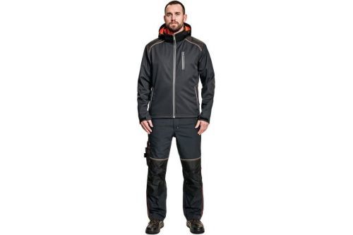 KNOXFIELD softshell bunda antra/červ S