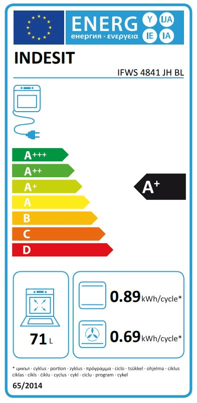 Indesit vestavná trouba IFWS 4841 JH BL