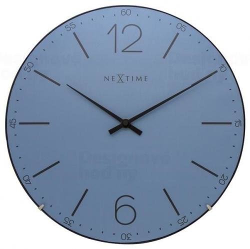 NeXtime Designové nástěnné hodiny 3159bl Nextime Index Dome 35cm