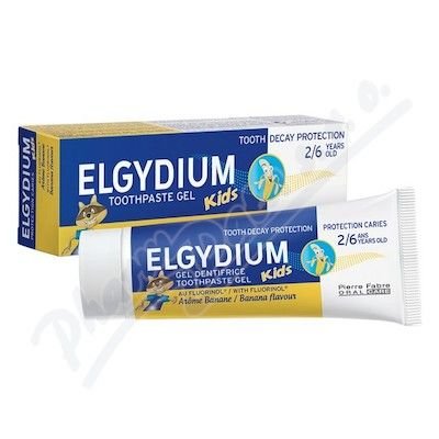 ELGYDIUM KIDS gel.ZP s fluorin.2-6 let 50ml banán