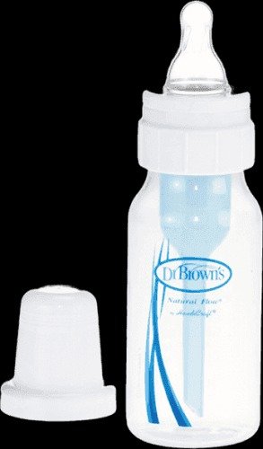 Dr. Brown's kojenecká láhev Options Narrow + anti Colic plastová bílá se silikonovým dudlíkem level 1 1 ks 120 ml