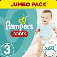 PAMPERS Pants 3 (6-11 kg) 60 ks Jumbo Pack – plenkové kalhotky