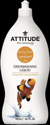 ATTITUDE Prostředek na mytí nádobí s vůní citronové kůry 700 ml