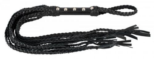 ZADO - 9-strand genuine leather braided whip (black)