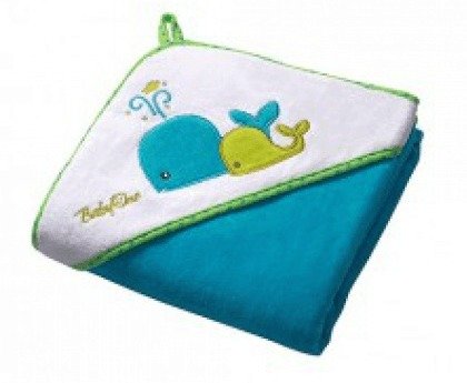 Osuška s kapucí Velour100x100 - blue