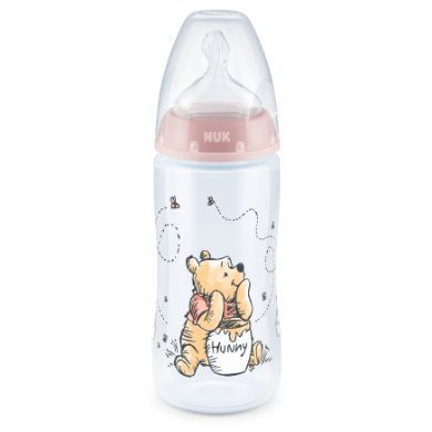 NUK Dětská láhev First Choice + Disney Medvídek Pú 300 ml, růžová barva