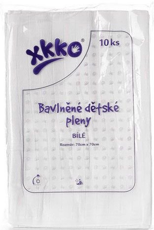 KIKKO Bavlněné pleny Classic 80x80 (10 ks) – bílé