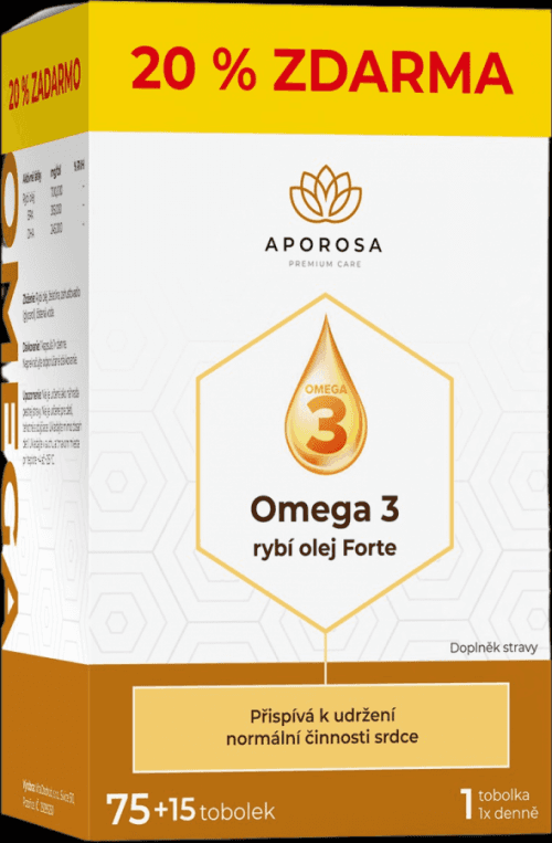 APOROSA Omega 3 rybí olej Forte 700 mg 90 tobolek