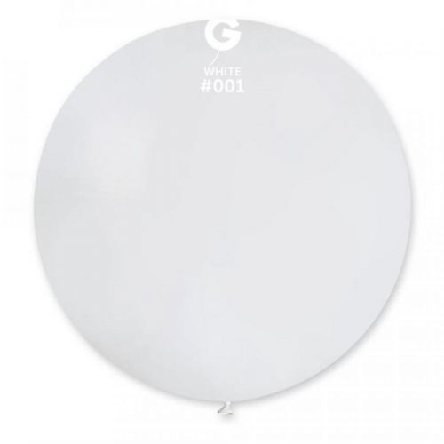 Balón latex 80 cm - bílý 1 ks - SMART