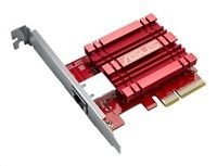 ASUS XG-C100C Síťový adaptér 10GBase-T PCIe se zpětnou kompatibilitou 5/2,5/1G a 100Mb/s; RJ45 port a integrovaný QoS