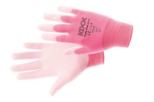PRETTY PINK rukavicenylonové PU dla růžová 9
