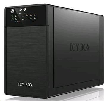 Icy Box External RAID system for 2x3,5'' SATA I/II/III, USB 3.0, eSATA, Black
