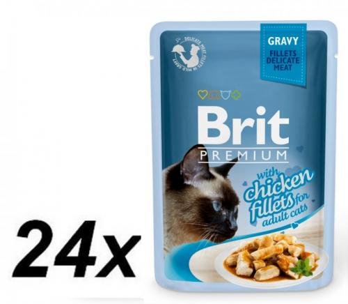 Brit Premium Cat Delicate Fillets in Gravy with Chicken 24 X 85 g