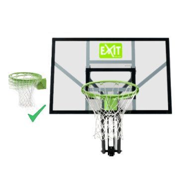 EXIT Galaxy Basket nástěnná obruč na míč s kroužkem na smečování - zelená/černá